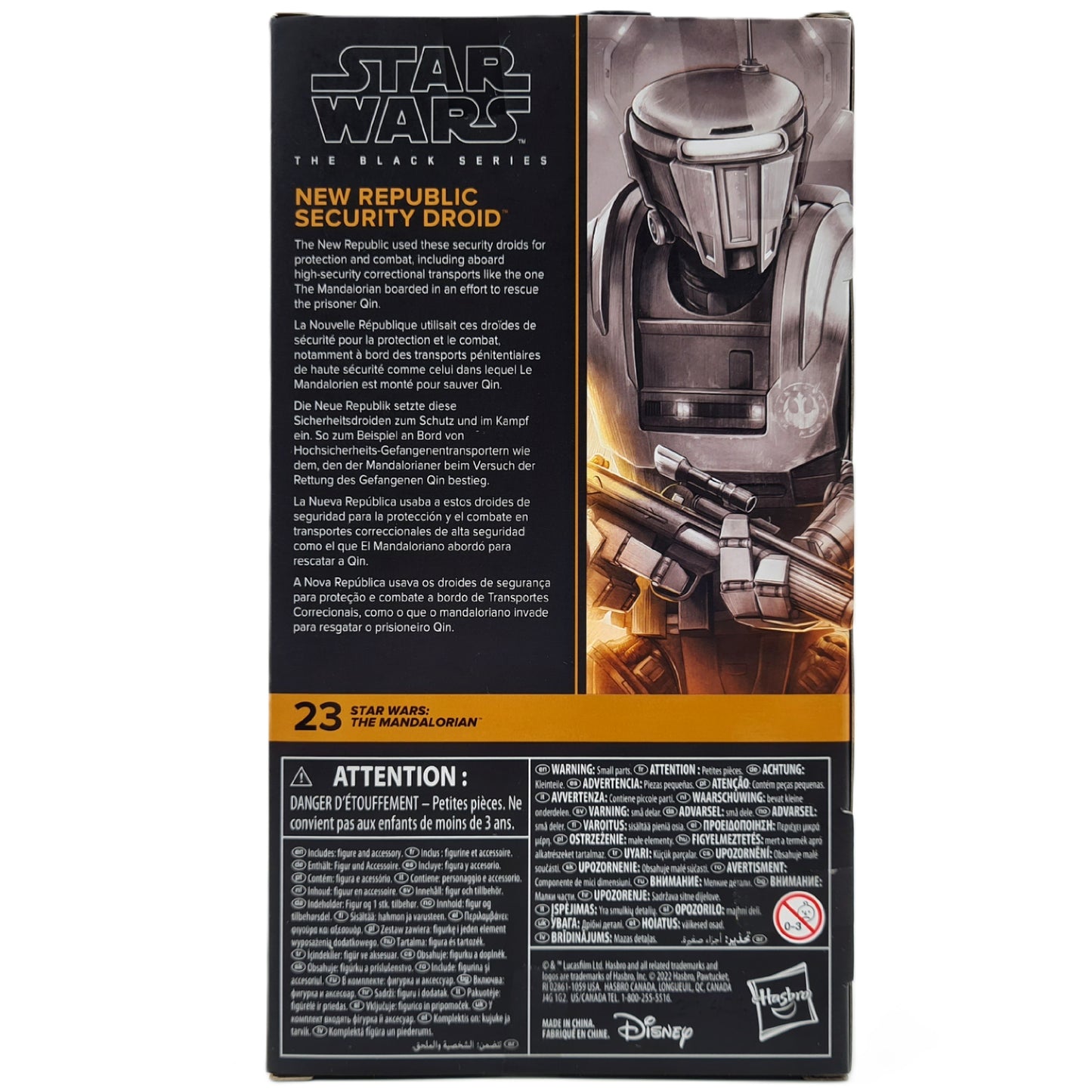 NEW REPUBLIC SECURITY DROID FIGURE THE MANDALORIAN STAR WARS BLACK SERIES HASBRO
